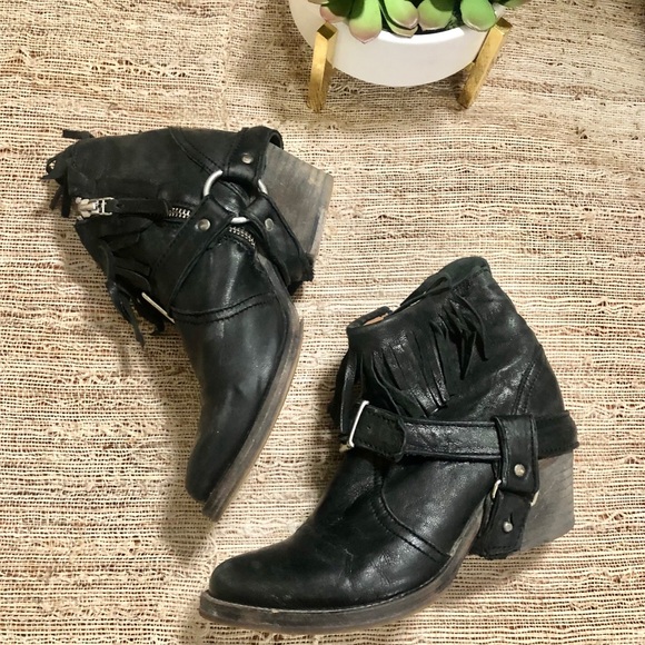 all saints fringe boots